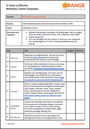 Download Campaign Checklist